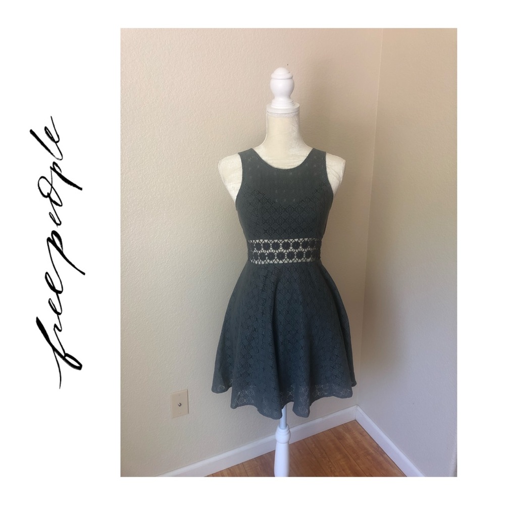 NEW!!! Free People Lace Gray Dress